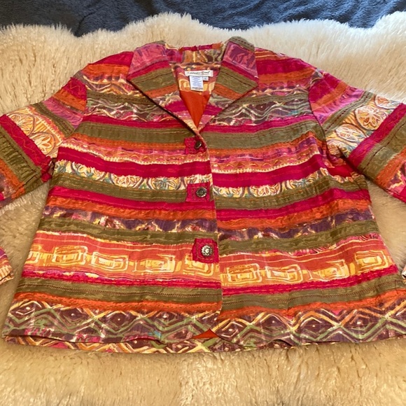 Coldwater Creek Multicolor Striped Blazer - Picture 1 of 8